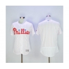 Men's Philadelphia Phillies Blank Majestic White Flexbase Authentic Collection Team Jersey