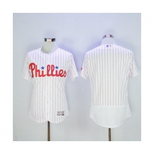 Men's Philadelphia Phillies Blank Majestic White Flexbase Authentic Collection Team Jersey