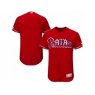 Men's Philadelphia Phillies Majestic Blank Fashion Scarlet Flex Base Authentic Collection Team Jersey