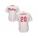 Philadelphia Phillies #20 Mike Schmidt White(Red Strip) New Cool Base Stitched MLB Jersey