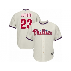 Philadelphia Phillies #23 Aaron Altherr Replica Cream Alternate Cool Base MLB Jersey