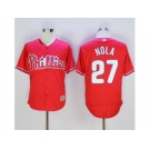 Philadelphia Phillies #27 Aaron Nola Red New Cool Base Stitched Baseball Jersey