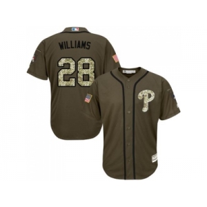 Philadelphia Phillies #28 Mitch Williams Green Salute to Service Stitched Baseball Jersey