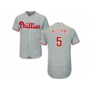 Philadelphia Phillies #5 Nick Williams Grey Flexbase Authentic Collection MLB Jersey