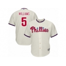 Philadelphia Phillies #5 Nick Williams Replica Cream Alternate Cool Base MLB Jersey