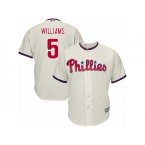 Philadelphia Phillies #5 Nick Williams Replica Cream Alternate Cool Base MLB Jersey