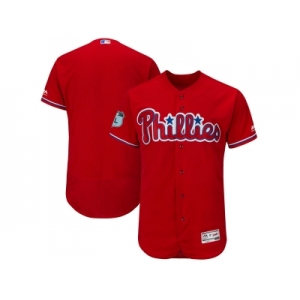 Philadelphia Phillies Blank Red 2017 Spring Training Flexbase Authentic Collection Stitched Baseball Jersey