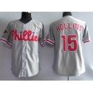 mlb jersey philadelphia phillies #15 hollins grey