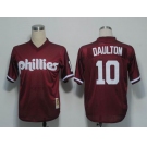 mlb jerseys philadelphia phillies #10 daulton red m&n 1991