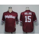 mlb jerseys philadelphia phillies #15 hollins red m&n 1991