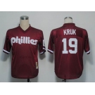 mlb jerseys philadelphia phillies #19 kruk red m&n 1991