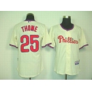 mlb jerseys philadelphia phillies #25 thome cream