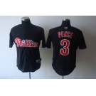 mlb jerseys philadelphia phillies #3 pence black