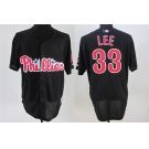 mlb jerseys philadelphia phillies #33 cliff lee black