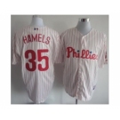 mlb jerseys philadelphia phillies #35 Hamels white(red strip)