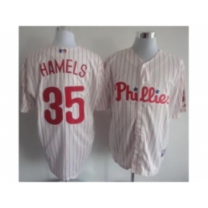 mlb jerseys philadelphia phillies #35 Hamels white(red strip)