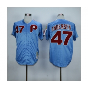 mlb jerseys philadelphia phillies #47 andersen blue[m&n]