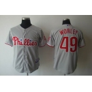 mlb jerseys philadelphia phillies #49 worley grey