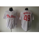 mlb jerseys philadelphia phillies #49 worley white[red strip]