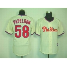 mlb jerseys philadelphia phillies #58 papelbon cream