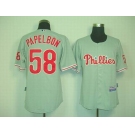 mlb jerseys philadelphia phillies #58 papelbon grey