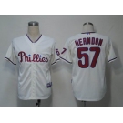 mlb jerseys philadephia phillies #57 herndon cream(cool base)