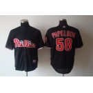 mlb jerseys philadephia phillies #58 papelbon black