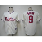 mlb jerseys philadephia phillies #9 brown cream(cool base)