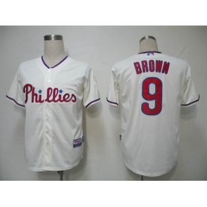 mlb jerseys philadephia phillies #9 brown cream(cool base)