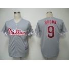 mlb jerseys philadephia phillies #9 brown grey(cool base)