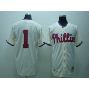 mlb philadelphia phillies #1 ashburn m&n cream