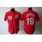 mlb philadelphia phillies #19 luzinski m&n red