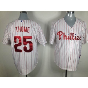 mlb philadelphia phillies #25 thome white[red strip]