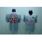 mlb philadelphia phillies #26 utley grey