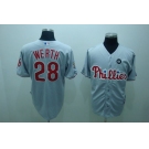 mlb philadelphia phillies #28 werth grey