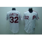 mlb philadelphia phillies #32 carlton white(red strip)