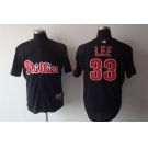 mlb philadelphia phillies #33 cliff lee black