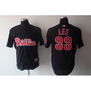 mlb philadelphia phillies #33 cliff lee black