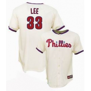 mlb philadelphia phillies #33 cliff lee cream