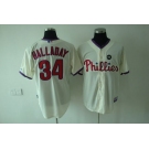 mlb philadelphia phillies #34 halladay cream