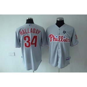 mlb philadelphia phillies #34 halladay grey