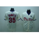 mlb philadelphia phillies #35 Hamels 2008 world series cream