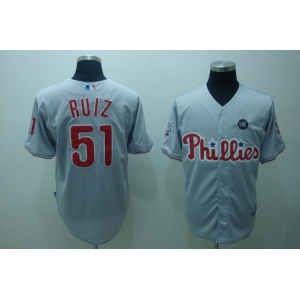 mlb philadelphia phillies #51 RUIZ  2009 world series grey