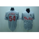 mlb philadelphia phillies #54 Lidge 2008 world series grey