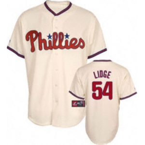 mlb philadelphia phillies #54 lidge  2009 world series  cream