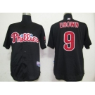 mlb philadelphia phillies #9 brown black