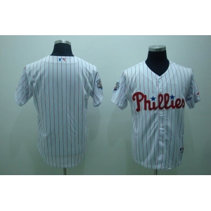 mlb philadelphia phillies blank 2009 world series white(red strip)