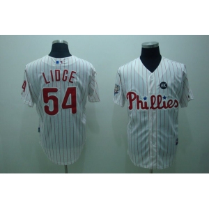 mlb philadelphia phillies lidge #54 white(red strip)