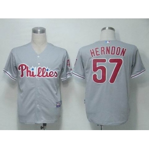 mlb philadephia phillies #57 herndon grey[cool base]