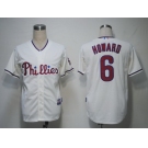 mlb philadephia phillies #6 hoeard cream[cool base]